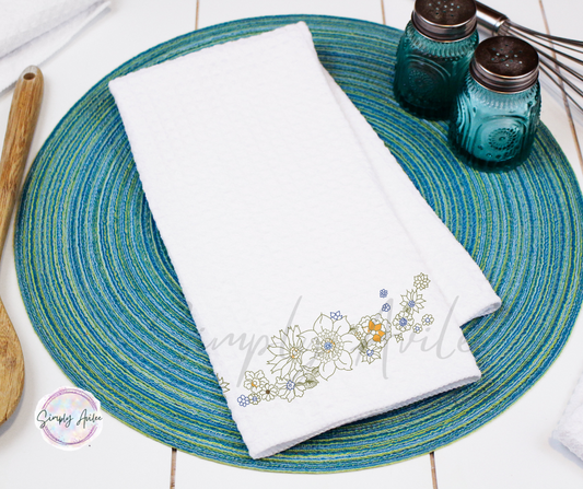 Corningware Floral Bouquet Dishtowel