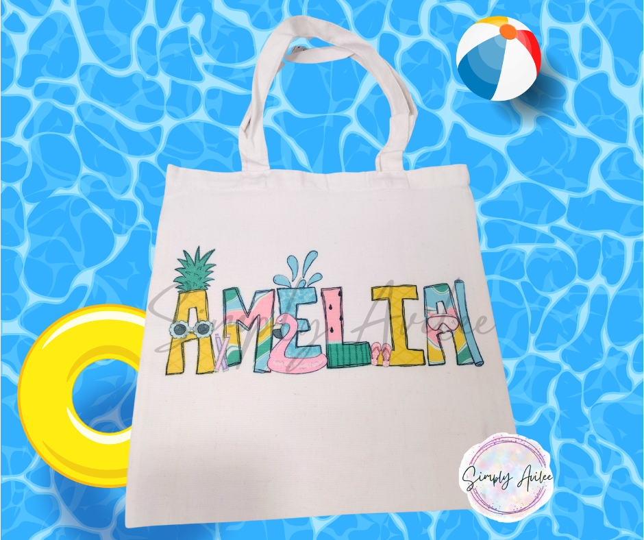 Summer Pool Alpha Custom Bags