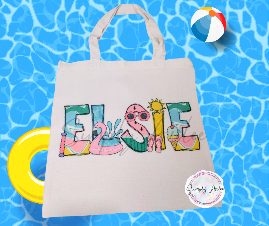 Summer Pool Alpha Custom Bags