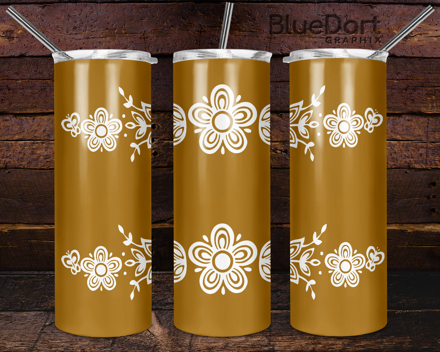 Pyrex Butterfly Gold Tumbler